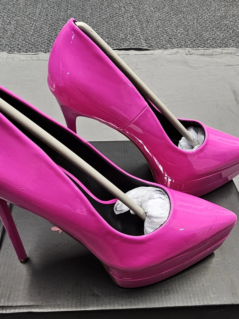 Liliana Hot Pink Patent Platform Stilettos